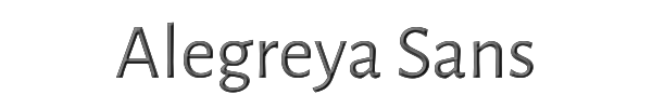 Alegreya Sans 