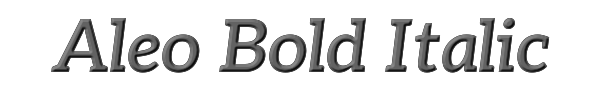 Aleo Bold Italic 
