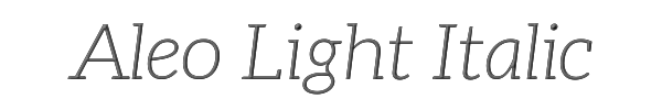 Aleo Light Italic 
