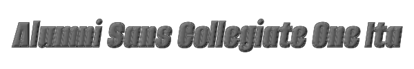 Alumni Sans Collegiate One Italic 