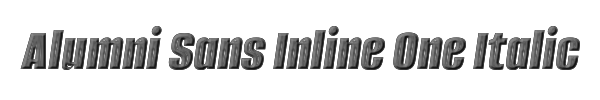 Alumni Sans Inline One Italic 