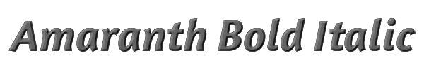 Amaranth Bold Italic 