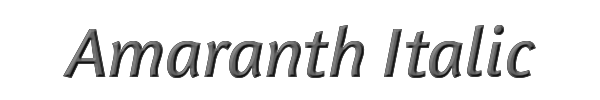 Amaranth Italic 