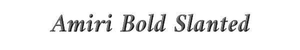 Amiri Bold Slanted 