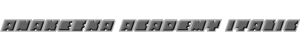 Anakefka Academy Italic 