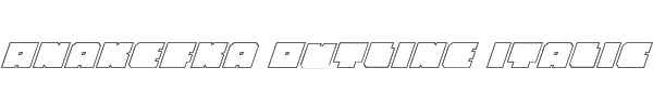 Anakefka Outline Italic 