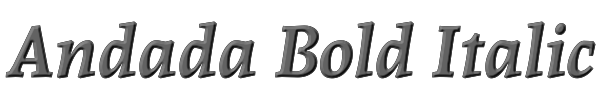 Andada Bold Italic 