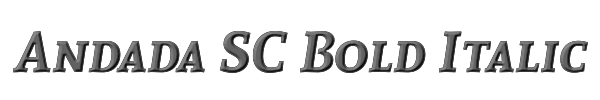Andada SC Bold Italic 
