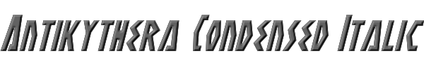 Antikythera Condensed Italic 