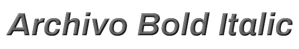 Archivo Bold Italic 