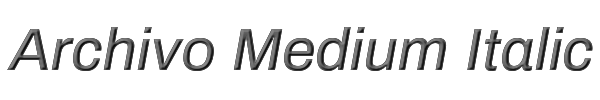 Archivo Medium Italic 