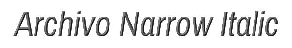Archivo Narrow Italic 