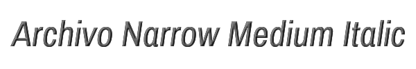 Archivo Narrow Medium Italic 