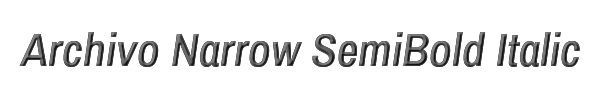 Archivo Narrow SemiBold Italic 