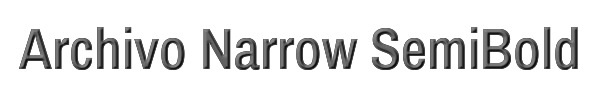 Archivo Narrow SemiBold 