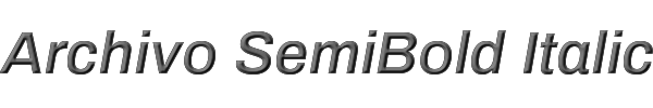 Archivo SemiBold Italic 