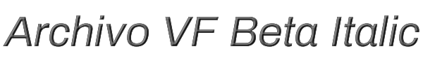 Archivo VF Beta Italic 
