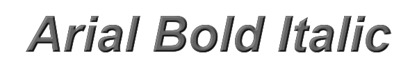 Arial Bold Italic 