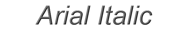 Arial Italic 
