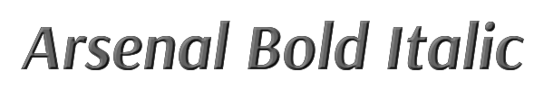 Arsenal Bold Italic 