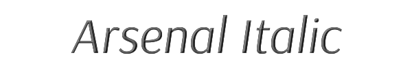 Arsenal Italic 