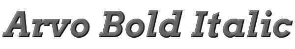 Arvo Bold Italic 