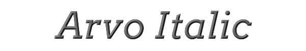 Arvo Italic 