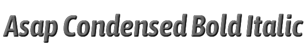 Asap Condensed Bold Italic 