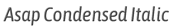 Asap Condensed Italic 