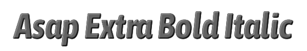 Asap Extra Bold Italic 