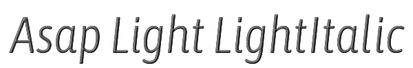 Asap Light LightItalic 