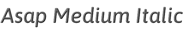 Asap Medium Italic 