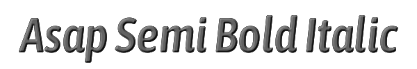 Asap Semi Bold Italic 