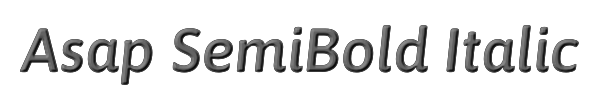 Asap SemiBold Italic 