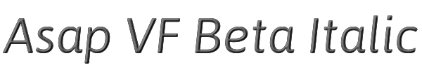 Asap VF Beta Italic 