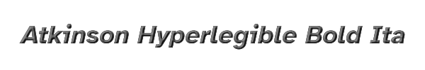 Atkinson Hyperlegible Bold Italic 
