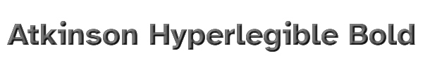 Atkinson Hyperlegible Bold 
