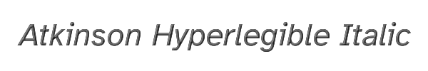 Atkinson Hyperlegible Italic 