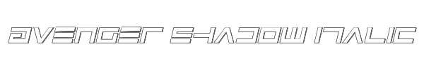 Avenger Shadow Italic 