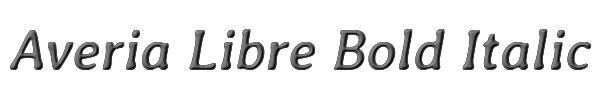 Averia Libre Bold Italic 