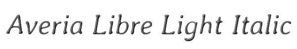 Averia Libre Light Italic 