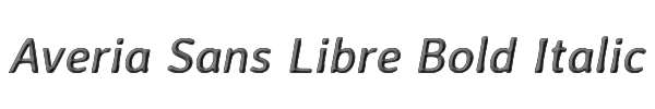 Averia Sans Libre Bold Italic 