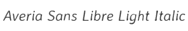Averia Sans Libre Light Italic 