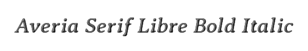 Averia Serif Libre Bold Italic 