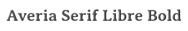 Averia Serif Libre Bold 