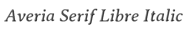 Averia Serif Libre Italic 