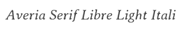 Averia Serif Libre Light Italic 