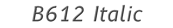 B612 Italic 