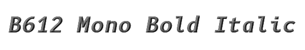 B612 Mono Bold Italic 