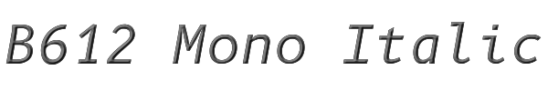 B612 Mono Italic 